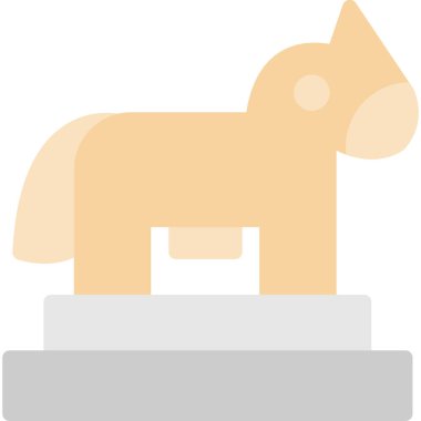 Düz stil hayvan at simgesi