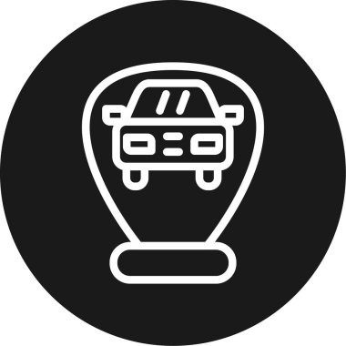 Modern b 'nin vektör illüstrasyonu park simgesinden yoksun