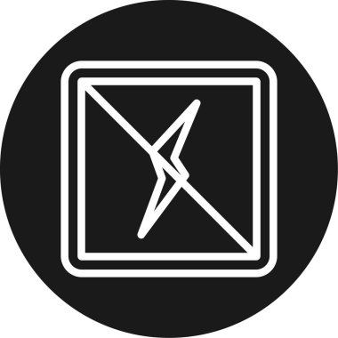 Bir pusula simgesinin vektör illüstrasyonu