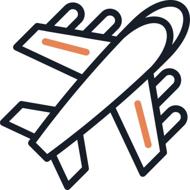 Uçak uçuş taşıma simgesi ana hatları biçiminde