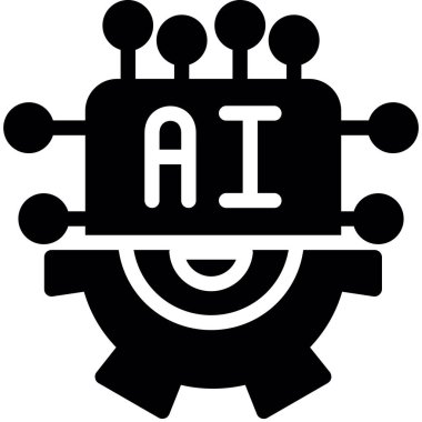 ai robot simgesi katı biçimde