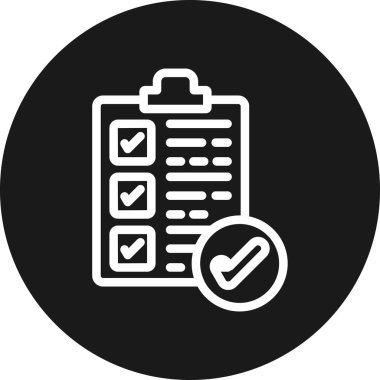 Kontrol listesi. Web simgesi basit tasarım