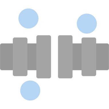 dambıl spor ikonu düz stil