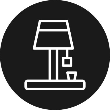 Bir lamba simgesinin vektör illüstrasyonu