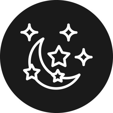 vektör ay simgesi illüstrasyonu