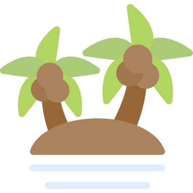 Palmiye ağacı ikonu vektör illüstrasyonu