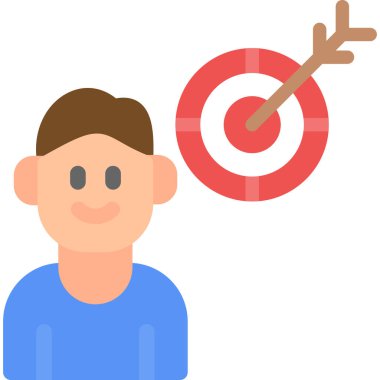 Hedef. Web simgesi basit illüstrasyon