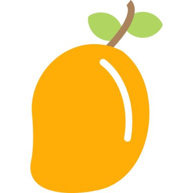 taze mango meyvesi, illüstrasyon, beyaz arka planda vektör.