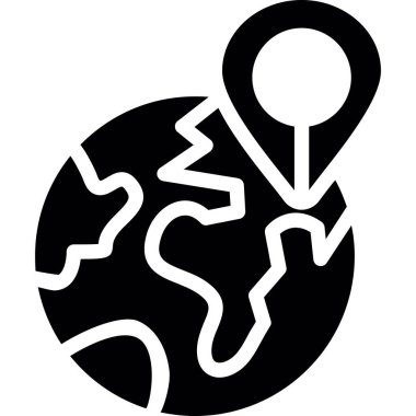 harita simgesi vektör illüstrasyonu