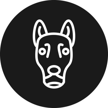 Bir köpek simgesinin vektör illüstrasyonu