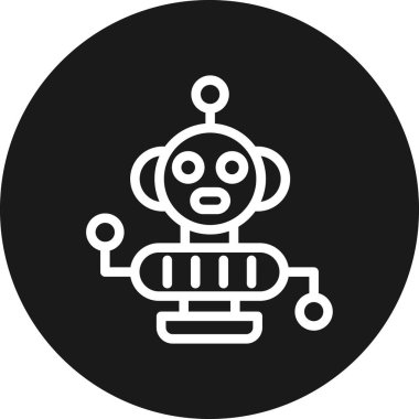 robot ikon vektör illüstrasyonu