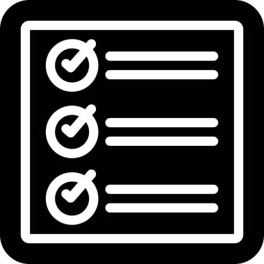 Kontrol listesi. Web simgesi basit illüstrasyon