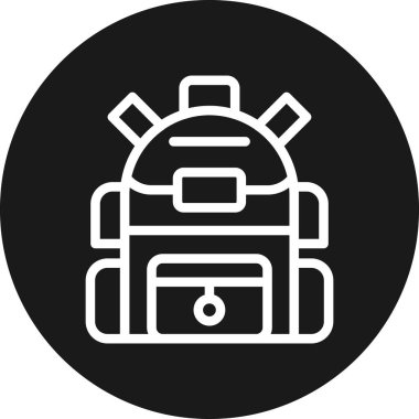 Moda biçimi izole edilmiş arkaplanda sırt çantası simgesi