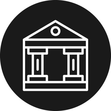 Banka vektör satırı simgesi