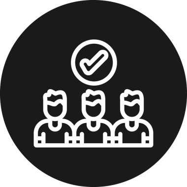 İş simgesi vektör illüstrasyonu. İnsanlar imzalar