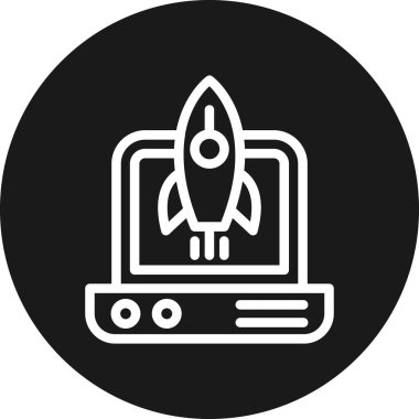 Moda biçimi izole edilmiş arkaplanda roket simgesi