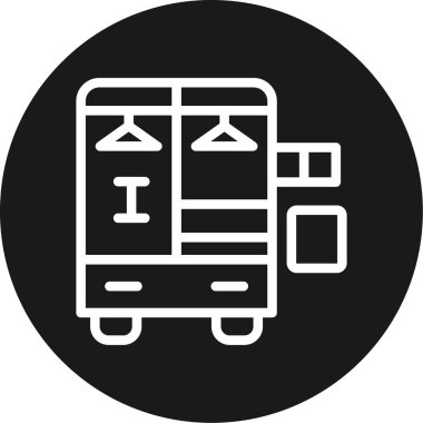 Otobüs. Web simgesi basit tasarım