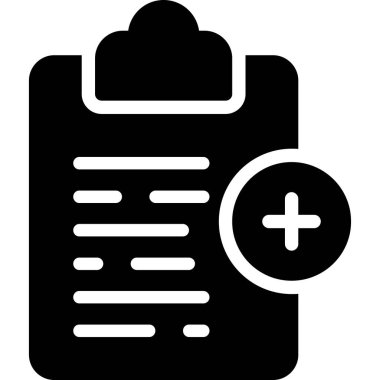 + işareti olan belge, basit vektör simgesi