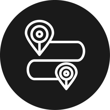 Seo modern simgesi, seo ve konum işaretinin vektör illüstrasyonu