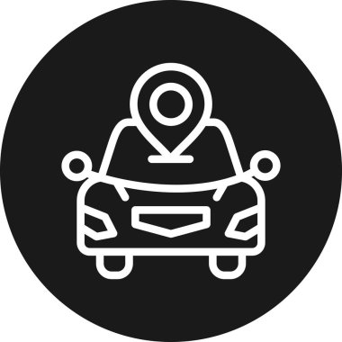 Araba simgesinin vektör illüstrasyonu