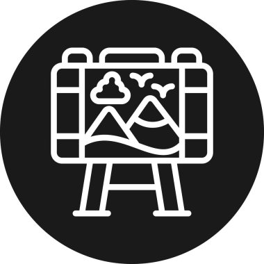 Sırt çantası. Web simgesi basit illüstrasyon