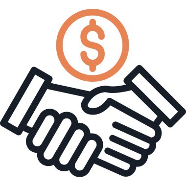 Dolar tokalaşma vektör simgesi