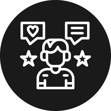 Müşteri hizmeti simgesi, basit vektör illüstrasyonu