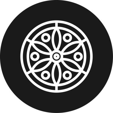 Dairesel bir tekerleğin vektör illüstrasyonu