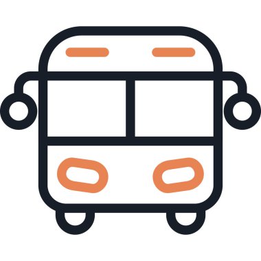 bus vektör simgesi modern basit tasarım