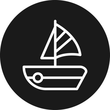 Gemi simgesinin vektör illüstrasyonu