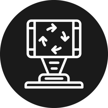 vektör lcd simgesi illüstrasyonu