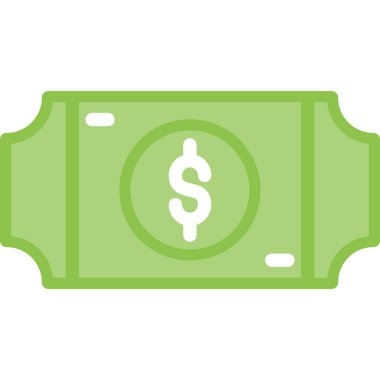 Dolar banknotu düz biçim vektör tasarımı