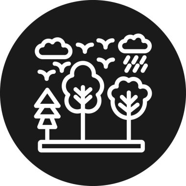 Vektör olarak orman simgesi