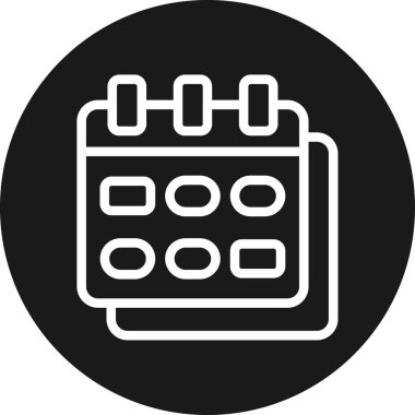 Takvim simgesi vektör illüstrasyonu