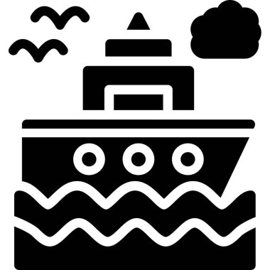 Gemi. Web simgesi basit tasarım