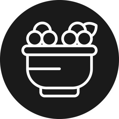 Yumurtalı kase, illüstrasyon, vektör, beyaz arka planda.