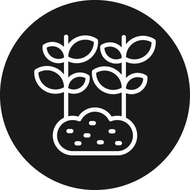 Bir bitki simgesinin vektör illüstrasyonu