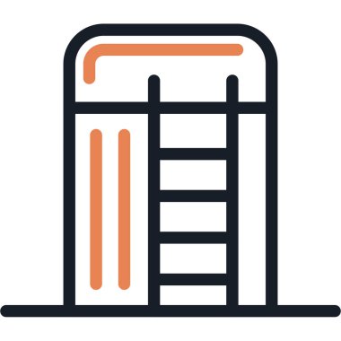 Bina. Web simgesi basit illüstrasyon