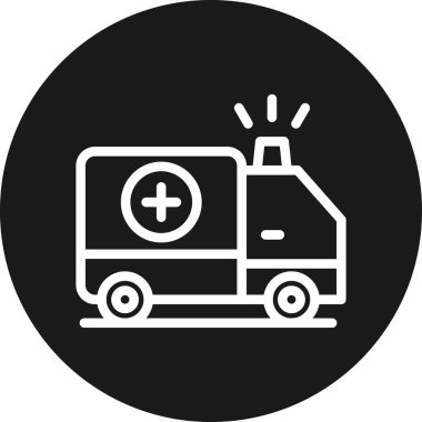 ambulans vektör simgesi modern basit tasarım