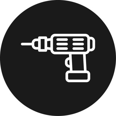 Bir matkap simgesinin vektör illüstrasyonu