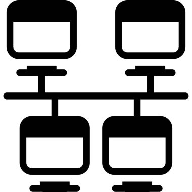 ağ bağlantı simgesi. Web için ağ bağlantı vektör simgesinin basit illüstrasyonu