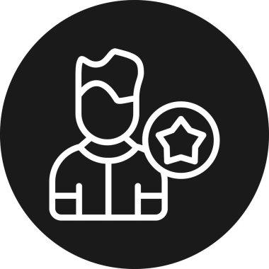 Bir yıldız simgesinin vektör illüstrasyonu