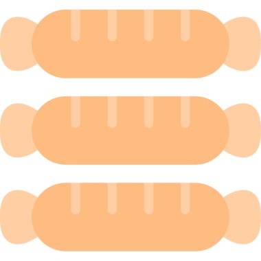 Sosis. Web simgesi basit illüstrasyon