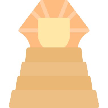 Üzerinde yıldız olan bir altın bardağın vektör çizimi.