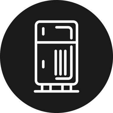 Buzdolabı web simgesi basit vektör illüstrasyonu