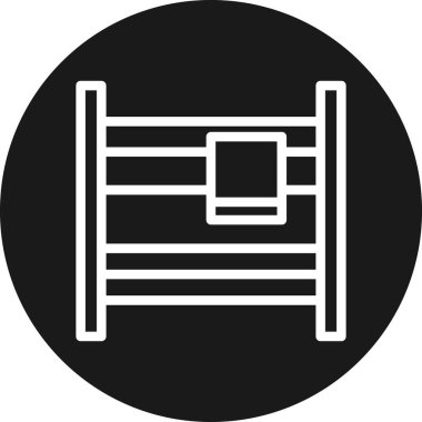 Tek izole edilmiş simge ögesinin vektör illüstrasyonu