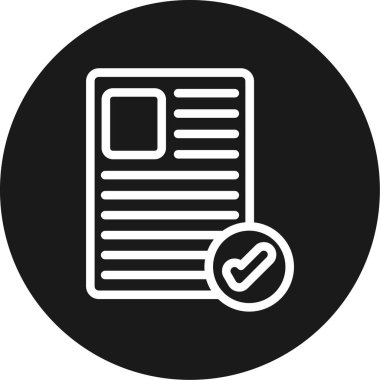 Kontrol listesi simgesi vektör illüstrasyonu