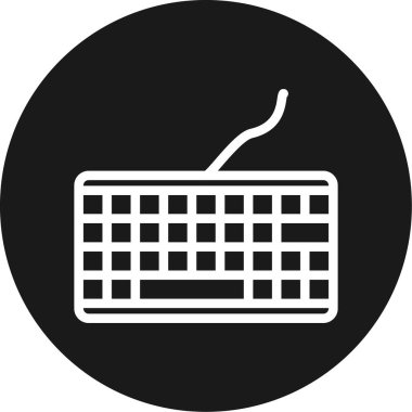 Bilgisayar klavyesi simgesi. Web için basit bir klavye vektör simgesi çizimi