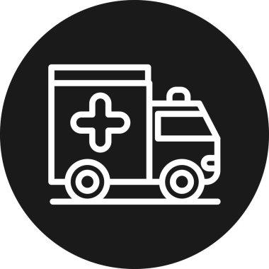 ambulans simgesi vektör illüstrasyonu