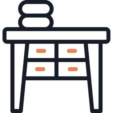 mobilya ikonu vektör illüstrasyonu